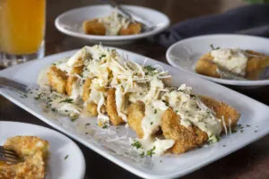 crab & eggplant napoleon